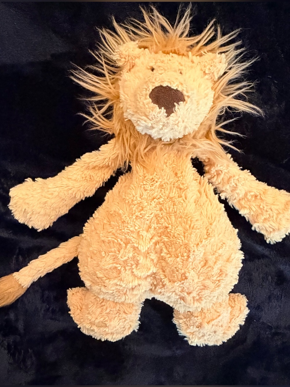 Jellycat Lion Medium Plush Golden Tan Shaggy Mane Floppy Stuffed Animal Soft Toy